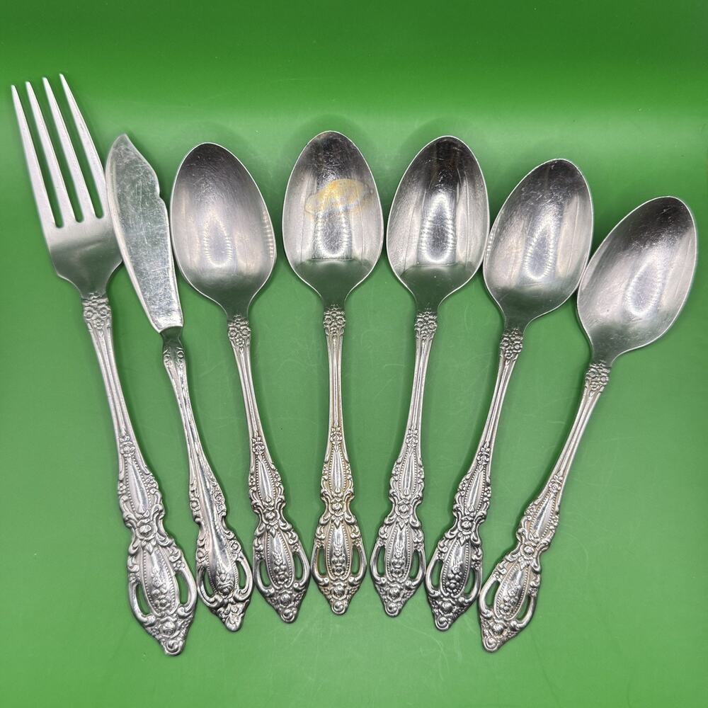 Oneida MonteCarlo 5 Teaspoons Butter Knife Dinner Fork Deluxe Stainless Flatware